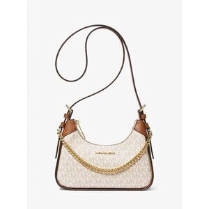 Michael Kors wilma small signature logo crossbody bag vanilla